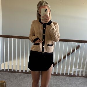 Crushed velvet mini skirt